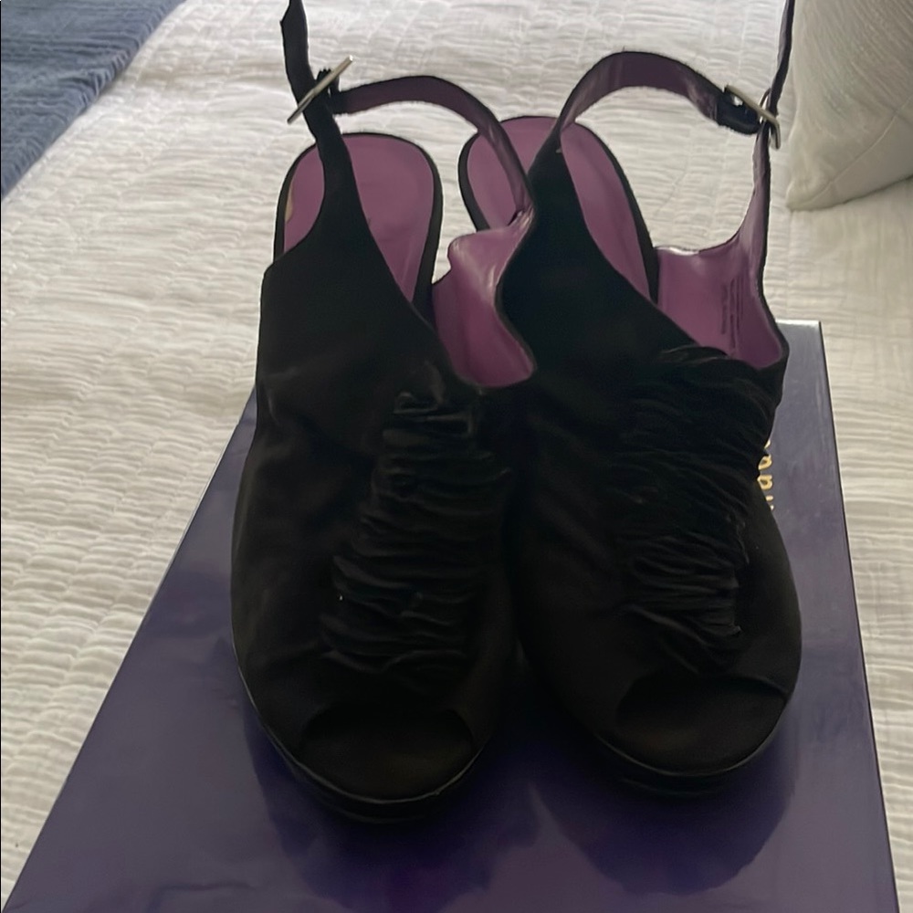 Elegant Black Women's Slingback Shoes